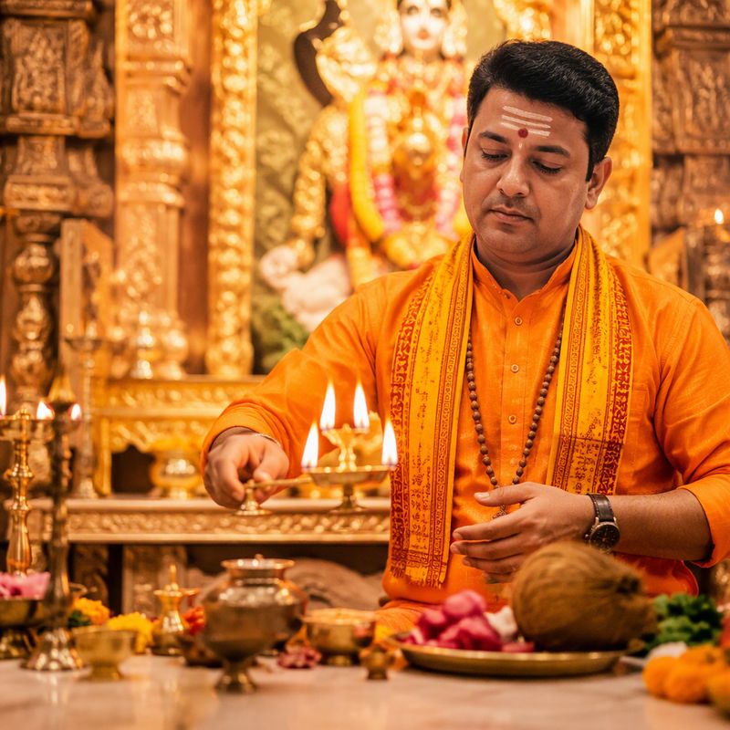 Pandit Ji Performing Puja